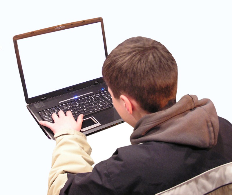 hacker at laptop?